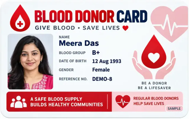 Blood Donor Card Printing