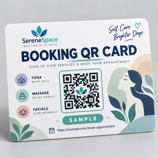 Booking QR Card Printing