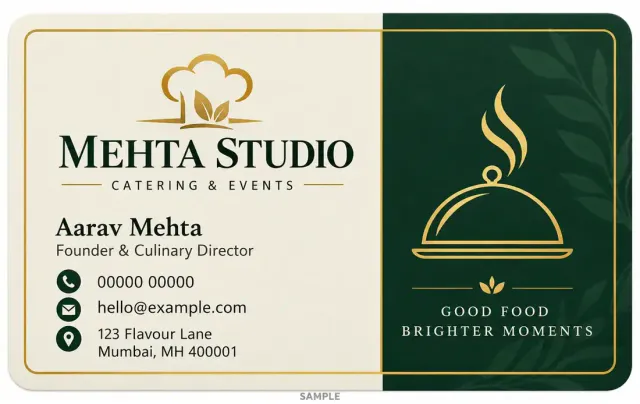 Catering Business Card Printing