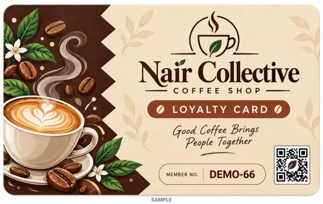 Coffee Shop Loyalty Card Printing