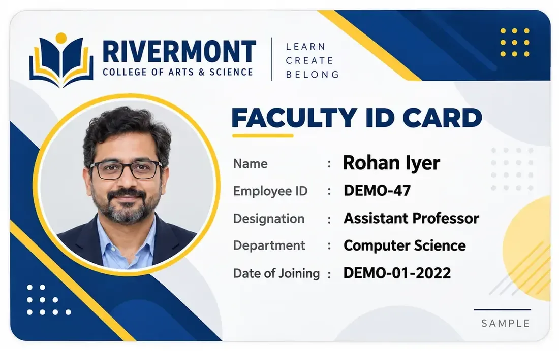 Faculty ID Card Printing
