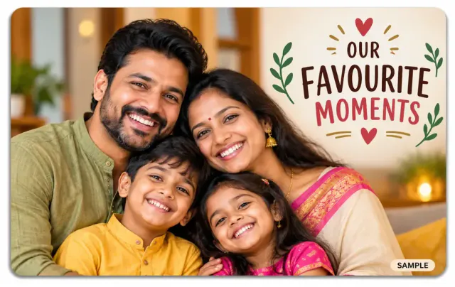 Family Photo On PVC Wallet Card Printing