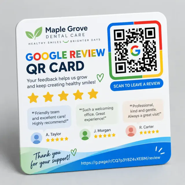 Google Review QR Card Printing