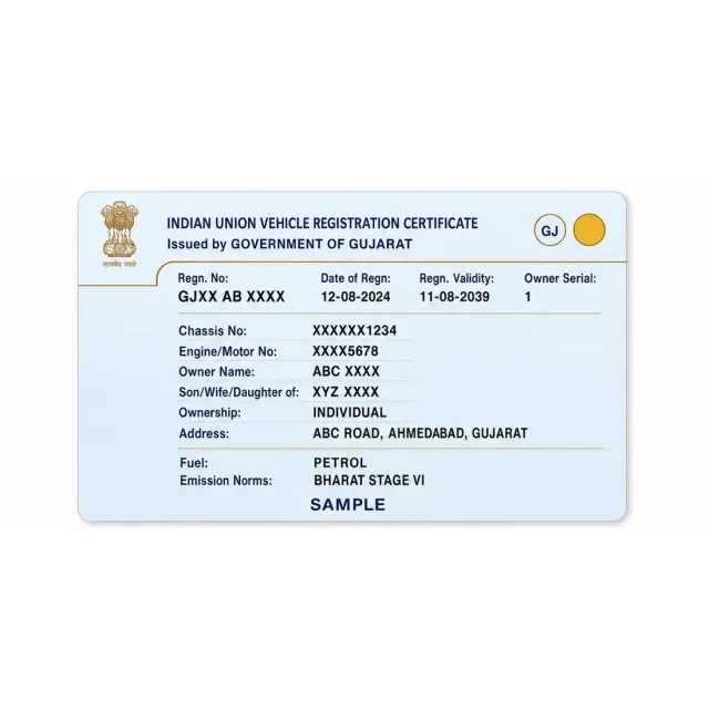 Gujarat RC PVC Card