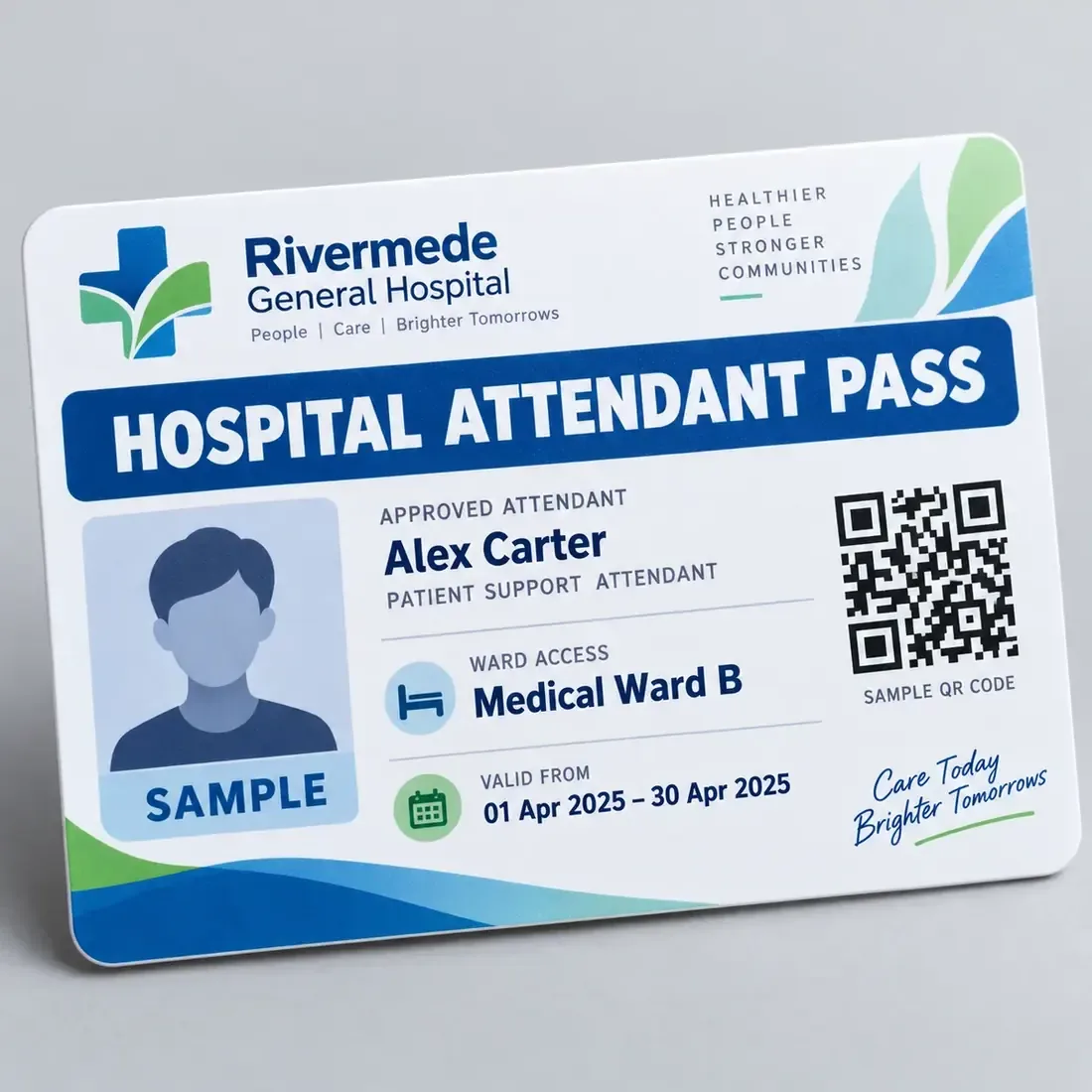 Hospital Attendant Pass Printing