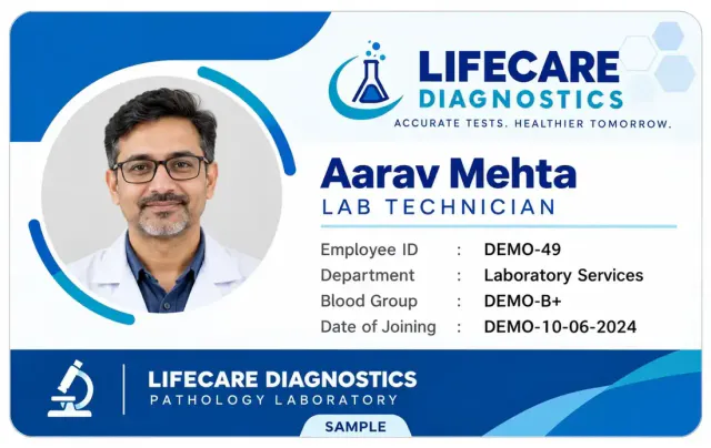 Lab Technician ID Card Printing