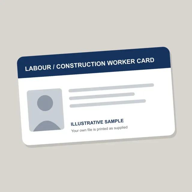 Labour / Construction Worker Card Printing