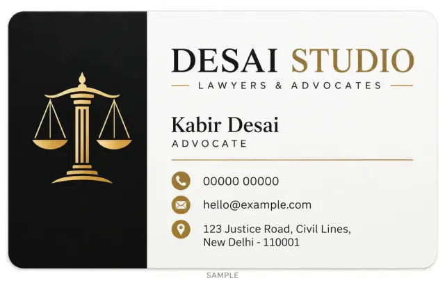 Lawyer And Advocate Business Card Printing