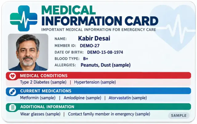 Medical Information Card Printing