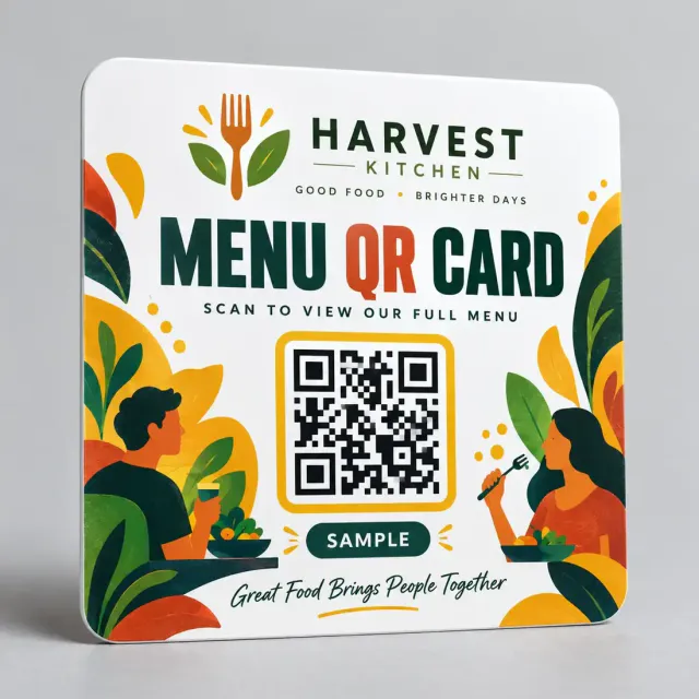 Menu QR Card Printing