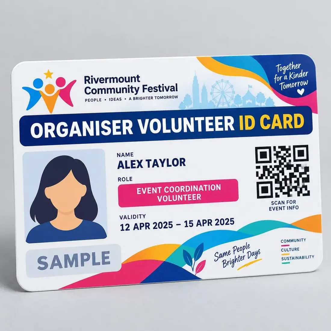 Organiser Volunteer ID Card Printing