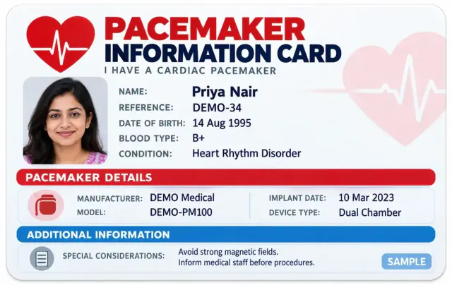 Pacemaker Information Card Printing