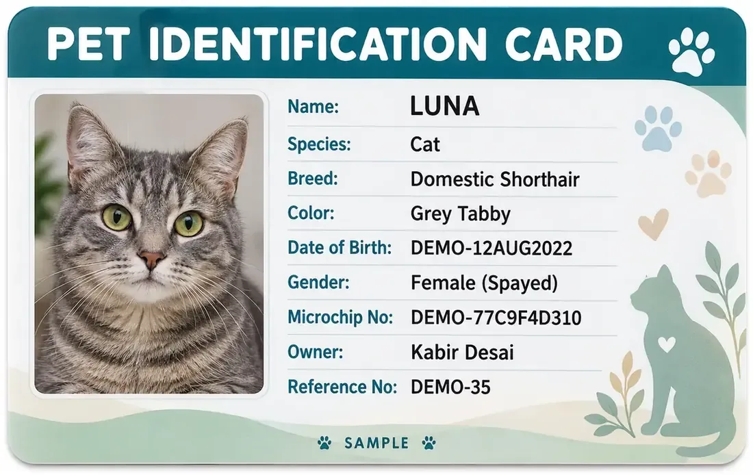 Pet ID Card Printing
