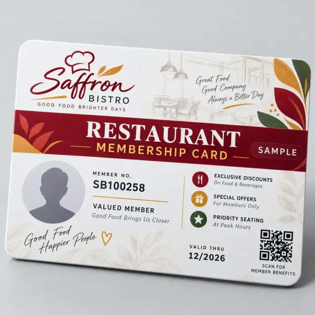 Restaurant Membership Card Printing