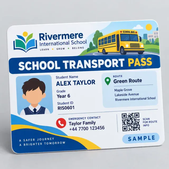 School Transport Pass Printing