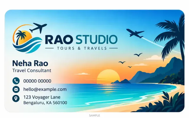 Tours And Travels Business Card Printing