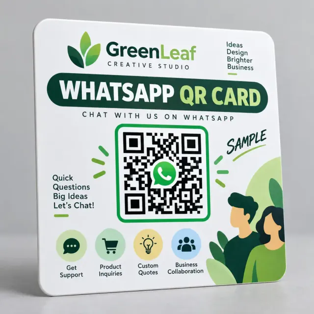 WhatsApp QR Card Printing